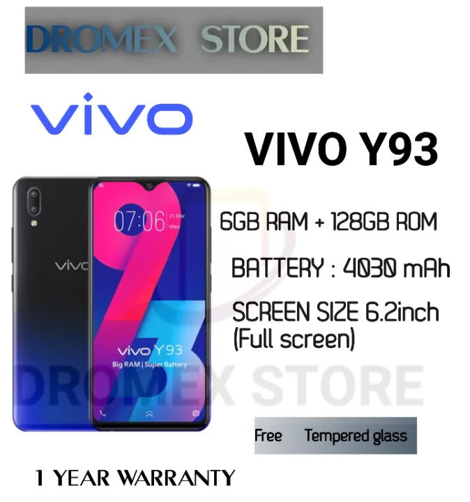 Vivo Y93 (6GB,128GB) with warranty USED