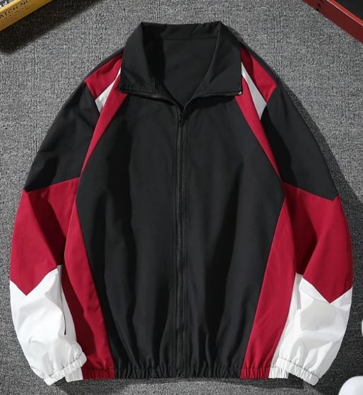 Men's Color-Blocked Jacket, lightweight, Casual, Travel, Windproof and Wear-Resistant, High-Quality Fabric, Boyfriend