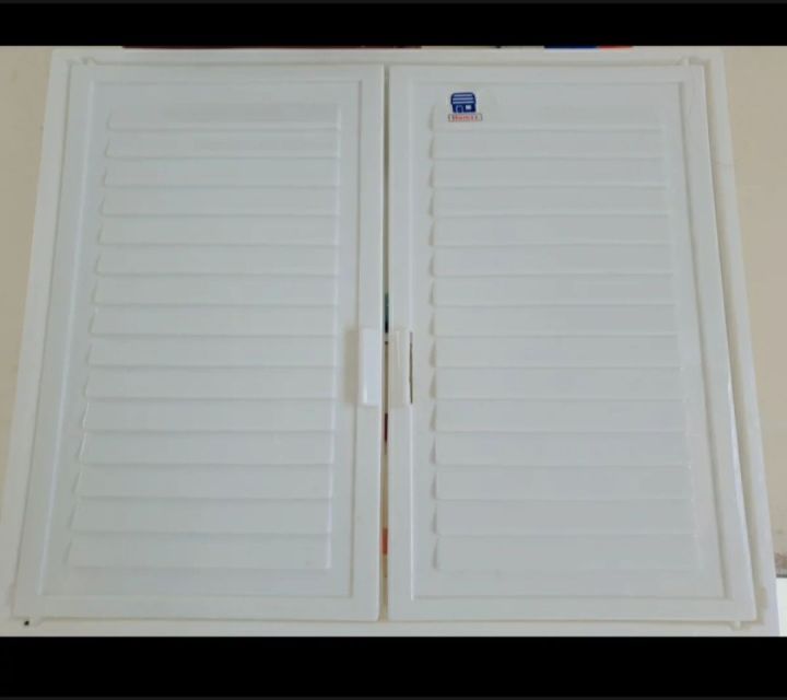 Plastic Bathroom Cabinet Two Door Washroom Shutter Cabinet