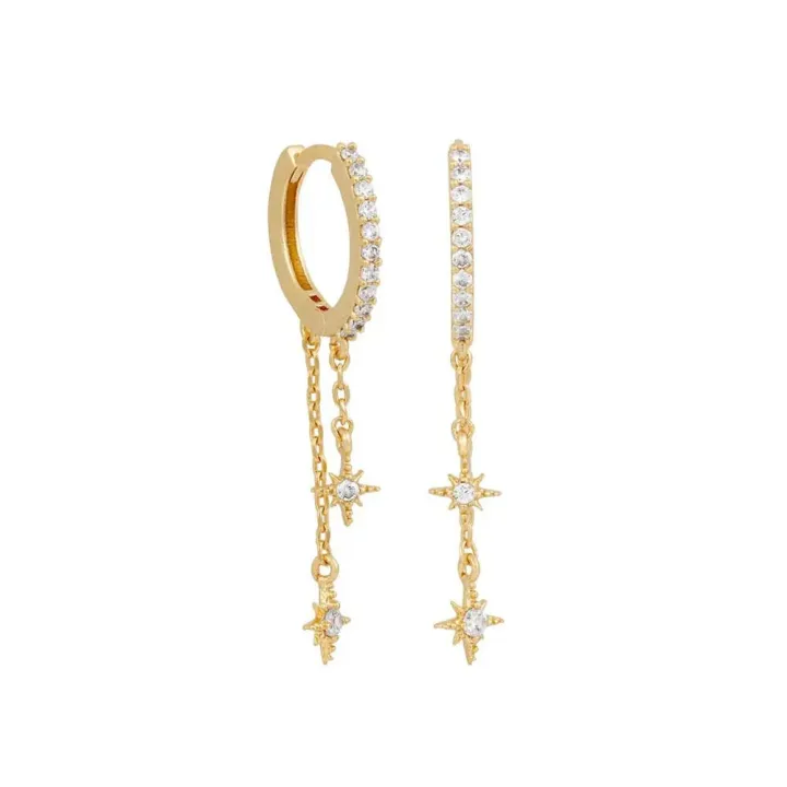 2/3/4%20Pcs%20Star%20Moon%20Pendant%20Design%20CZ%20Chain%20Hoop%20Earring%20For%20Women,%20Stainless%20Steel%20Cartilage%20Stud%20Earring%20Piercing%20Jewelry%20-%20Image%204