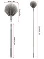Cobweb Duster, Extendable Reach 9.5 feet, Ceiling Fan Duster | Aluminum Telescoping Pole | Medium Stiff Bristles | Long Handle Duster for Cleaning.