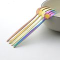 6Pcs Stainless Steel Matte Cake Fruit Forks Flatware Silverware Cutlery For Dessert Salad Fork Set Gold Tableware Mini Fork.