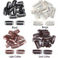 50/30/10pcs Hot Sale Wig Comb Clips Extension Clips Snap Hair Extension Clips For Women 32mm Black/Coffee Clip.