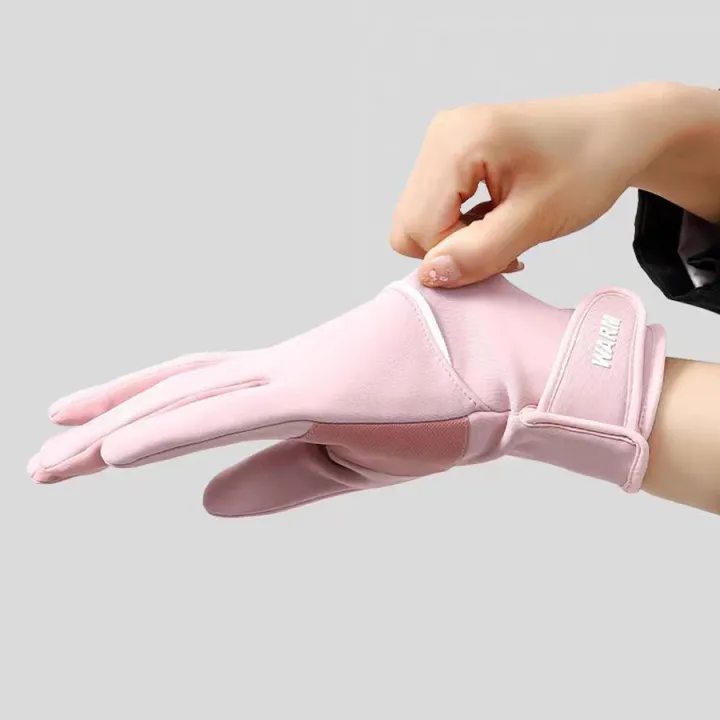 Winter%20Women's%20Thermal%20Gloves%20Touchscreen%20Compatible%20Fleece%20Lined%20Full%20Finger%20Waterproof%20Hand%20Warmer%20Mitten%20for%20Bike%20Cycling%20-%20Image%202