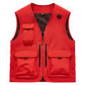 Outdoor Photography Workwear Vest Jackets Men Multi Pockets Fishing Vests Quality Leisure High Tech Male Work Waistcoat.