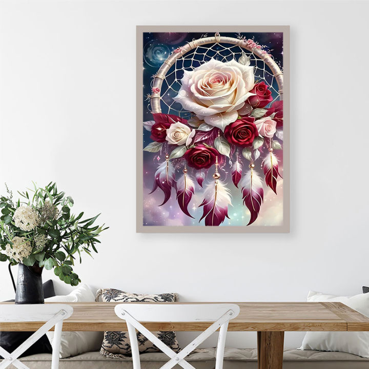 Evershine%20Diamond%20Embroidery%20Flower%20Picture%20Of%20Rhinestones%20Full%20Square%20Mosaic%20Dream%20Catcher%20Painting%20Drill%20Wall%20Art%20-%20Image%203