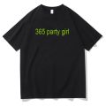 365 Party Girl T-shirt Charlie XCX Brat 360 Album T-shirt Retro Fashion Women's T-shirt Grunge Cult Classic Printed T-shirt. 