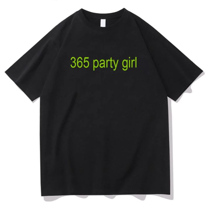 365 Party Girl T-shirt Charlie XCX Brat 360 Album T-shirt Retro Fashion Women's T-shirt Grunge Cult Classic Printed T-shirt