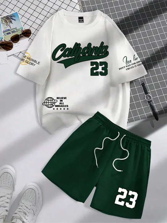 2025%20summer%20new%20trend%20men's%20suit%20round%20neck%20short%20sleeve%20set%20fashion%20personalized%20alphanumeric%20print%20round%20neck%20T-shirt%20and%20shor%20-%20Image%202