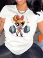 Women'S Cute Anime Lifting Weights Graphic Workout Tee All-Season Gym Casual for Women Harajuku Sleeve Casual Aesthetic Clothes.