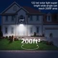 Adjustable LED Solar Light Outdoor Solar Powered Garden Lawn Light PIR Motion Sensor Wall Lamp Waterproof Infrared Sensor Light solar panel with remote control. 