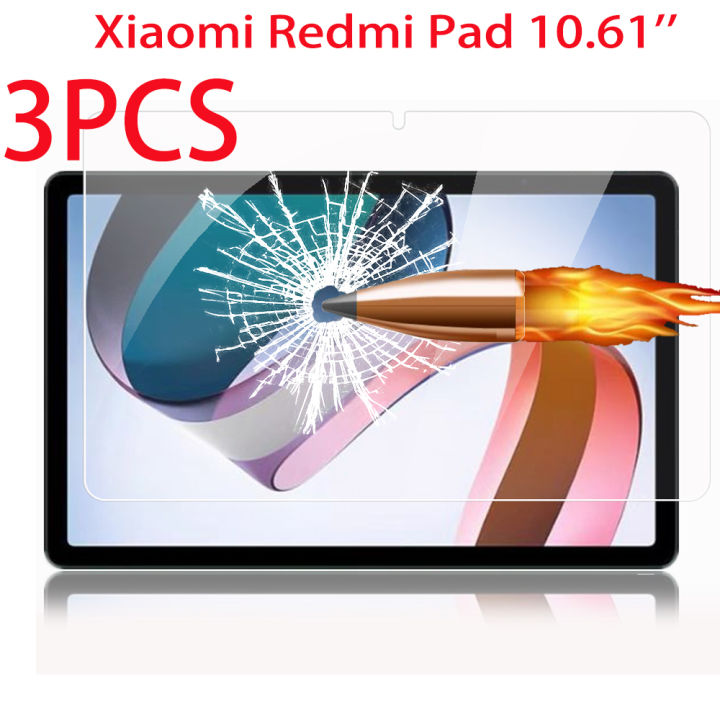 3PCS Tempered Glass For  Redmi Pad 10.6 inch Explosion-Proof Film Screen Protector for Redmi Pad 2022 Protective Film