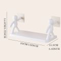 Wall Mounted Men Designed Floating Shelves  White Set of 2. 