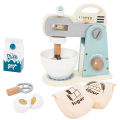 Wooden Kitchen Pretend Play Toy Simulation Wooden Food Mixer Kitchen Accessory Pretend Food Early Learning Educational. 