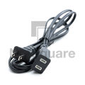 AC female extension cord 2 eyes female extender cable power cord 1.5m length. 