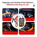 Car Fuel Injector Tester - 4-in-1 Portable Fuel System Scan Tool with Cleaning Kit & Injector Flush Cleaner. 