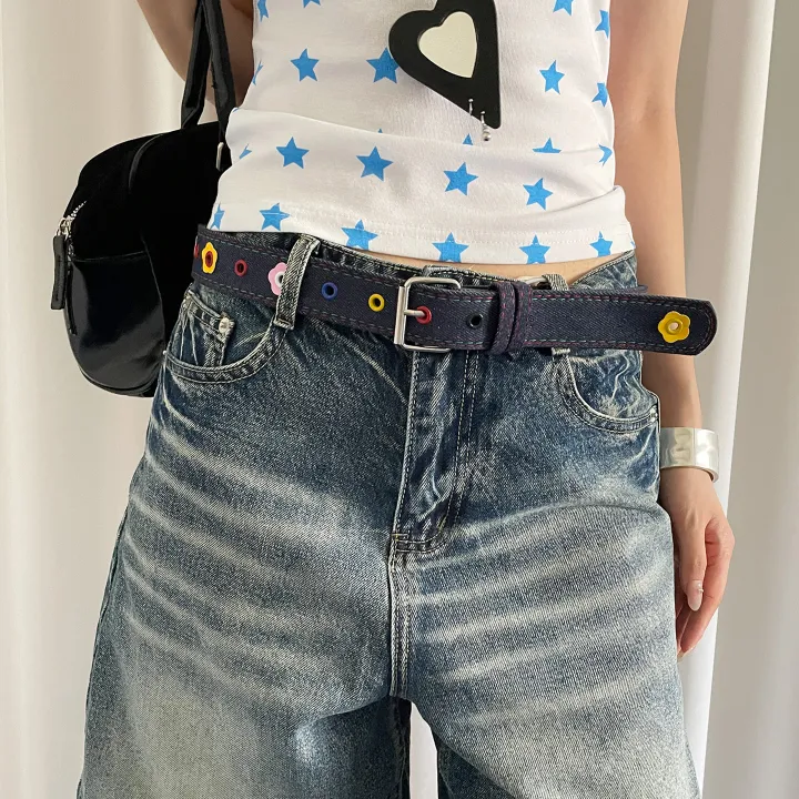 Y2k%20Dopamine%20Floral%20Red%20Plaid%20Waist%20Belt%20For%20Women%20Summer%202025%20New%20Sweet%20Cool%20Hot%20Girl%20Denim%20Blue%20Belt%20-%20Image%206