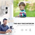 8MP HD Wifi Surveillance PTZ Camera Outdoor 4MP Dual Lens Dual Screen AI Auto Tracking IP Security Protection Camera CCTV Video. 