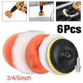 3/4/5 Inch Drill Car Polisher Wool Polishing Machine Wax Pads Car Buffing Pads Sponge Foam Kit for Auto Polishing Sanding Waxing. 