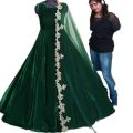 green long frock. 