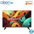 Aisen India 32” Fastest Smart LED TV with 4 Years Warranty | Aisen 32 Inches Smart TV | 32” Android TV | HDR | Free Wall Mount. 