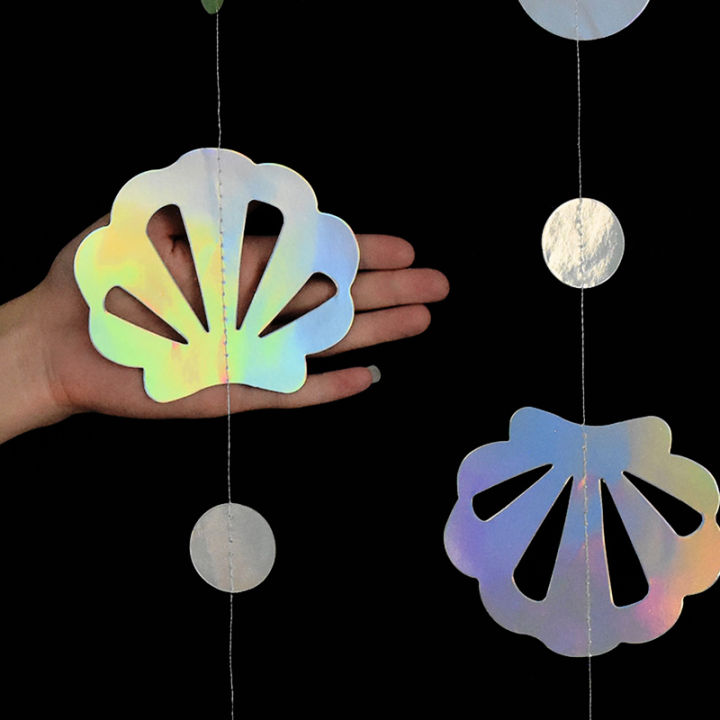 Rainbow%20Mermaid%20Garland%20With%20Jellyfish,%20Shell,%20Starfish%20And%20Pearl%20Paper%20Streamers%20For%20Little%20Mermaid%20Theme%20Birthday%20Party%20Decor%20-%20Image%206
