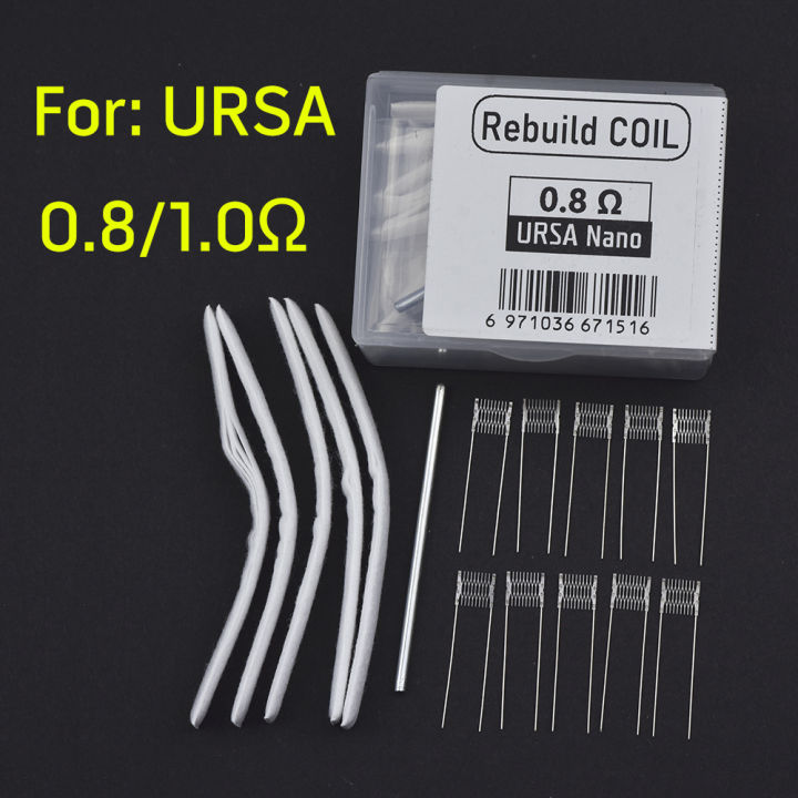 1Set DIY Rebuild Kit 1.0ohm/0.8ohm for URSA Nano Mesh Coil Resistance Wire Replacement Accessories Tool