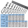 Fishing Swivels Snap 25~100Pcs Stainless Steel Snap Fishing Rolling Swivels Saltwater Fishing Coastlock Snap Connector Tackles. 