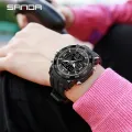 SANDA 2023 Men Watches Sport Military Quartz Watch 50M Waterproof Wristwatch for Male LED Digital Clock Relogios Masculino 6029. 