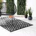Floor Mat for Indoor Outdoor Rug 2.5ft by 6ft , Chitai Mat , High quality Stylish Floor Rug black and white square. 
