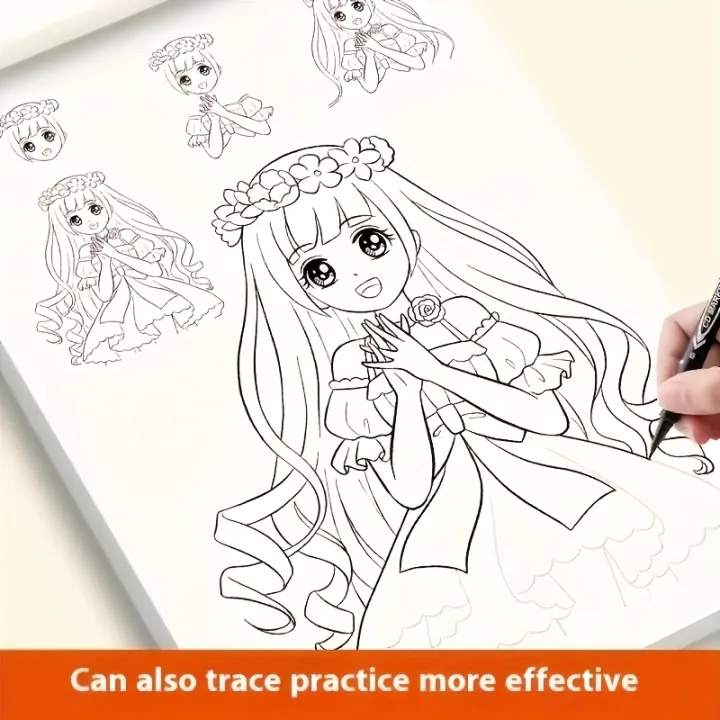 Anime%20Character%20Line%20Art%20Drawing%20Book%20for%20Beginners%7C48%20Pages%20Sketchbook%20with%20Outlines%7CIdeal%20for%20cartoonists%20and%20cartoon%20stylists%20-%20Image%206