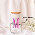 "Personalized/customized 540ml Glass Tumblers: Elevate Your Sipping Experience!". 
