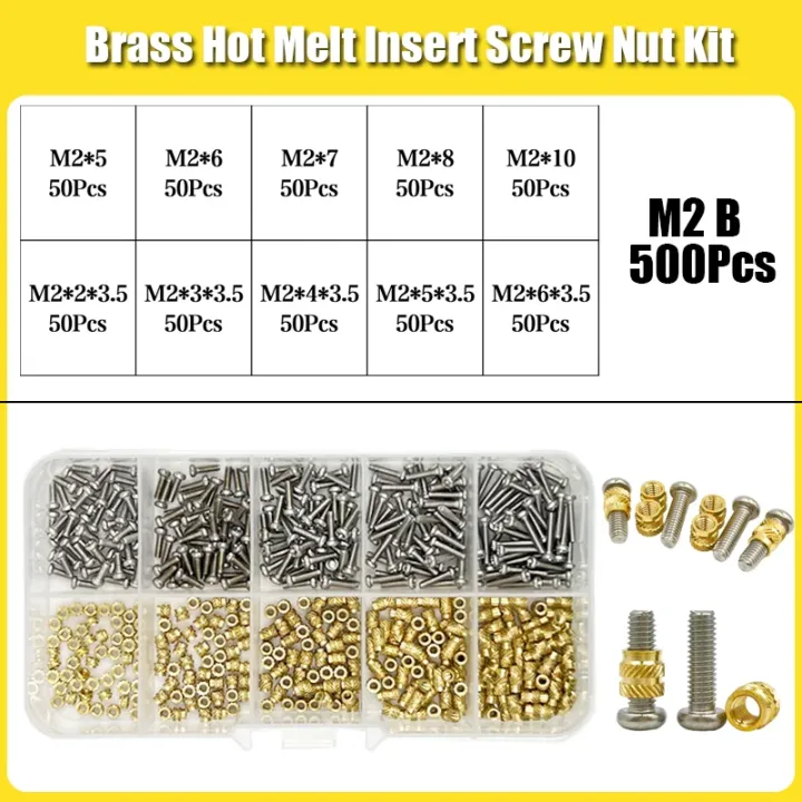 420/500Pcs%20Stainless%20Steel%20Heat%20Insert%20Nut%20TS100%20Brass%20Hot%20Melt%20Insert%20Nuts%20for%20Welding%20Internal%20Thread%20Head%20Bolt%20Insert%20-%20Image%205