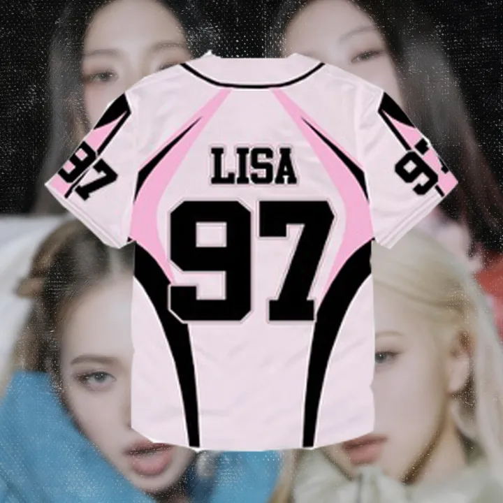 2026%20New%20Y2K%20Korean%20Girl%20Group%20Concert%20T-Shirt%20Ros%C3%89%20Letter%20Print%20Oversized%20Short%20Sleeved%20Fashion%20Casual%20Women's%20Sports%20Jersey%20-%20Image%203