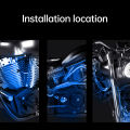 APP LED Motorcycle Car Atmosphere Foot Light Remote Control Flexible Waterproof Sound 12V Moto Decorative Ambient Lamp Strip.