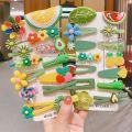 14 pieces set Cartoon Hair Clips For Girls / Rainbow Hair pins/Clips /Colorful Girls Hairgrips. 