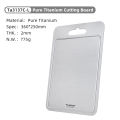 Tiartisan 2mm Thickened Pure Titanium Kitchen Cutting Board Outdoor Camping Double-Sided Sturdy Chopping Board With Juice Groove.