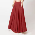 Korean version of the new half-skirt elastic waist plus-size women's long skirt high waist show thin skirt with a wide range. 