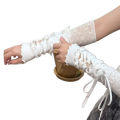 Y2k Fingerless Gloves DIY Strapping Arm Warmer Elastic Mesh Arm Sleeves Lolita Jk Gothic Cosplay Sleeve Clothing Accessories.