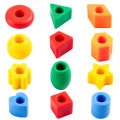 100pcs Primary Lacing Beads Educational Montessori Stringing Toy Autism Toys Toddlers Kids Preschool Children Training Gifts. 