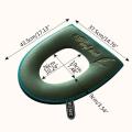 1Pc Universal Toilet Seat Cover Soft WC Mat Bathroom Washable Removable Zipper with Flip Lid Handle Waterproof Household.