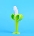 Baby Silicone Training Toothbrush BPA Free Banana Shape Safe Toddle Teether Chew Toys Teething Ring Gift Infant Baby Chewing. 