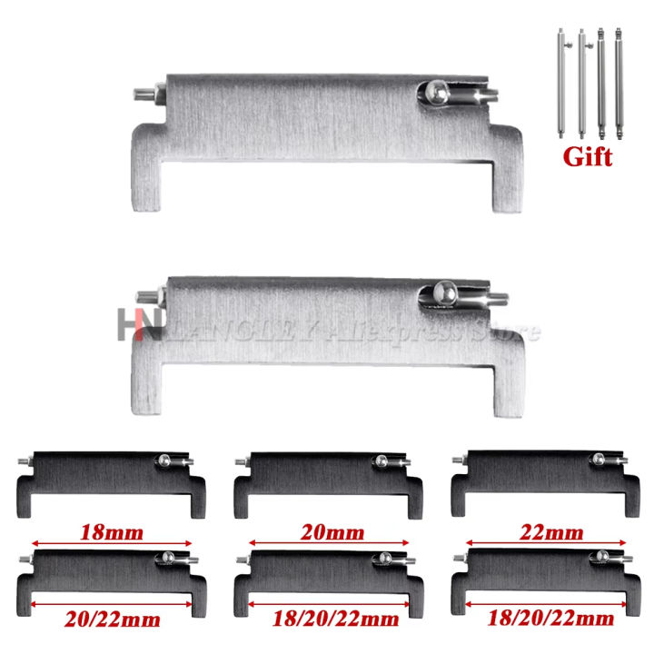 1 Pair Watch Strap Adapter 18mm To 20mm 22mm,20mm To 18/20/22mm,22mm To 22mm Quick Release Pins Connectors WatchBand Accessories