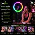 WKSHOP 33CM RGB Ring Light with 7FT Adjustable Tripod Stand USB LED Selfie Ring Lamp for TikTok YouTube Live Streaming Makeup Photography Video Recording Mobile Holder Dimmable Studio Light 26 RGB Modes 3 Color Temperatures for Creators Vloggers Gaming. 
