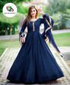 Embroidered Chiffon Maxi Dress for Women - Kaya Work on Neck and Sleeves, Lace Dupatta, 3-Piece Set, Ready-to-Wear. 