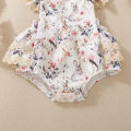 Summer female infants hot-selling cute rabbit flower print triangular jersey skirt + bow headgear two-piece set. 