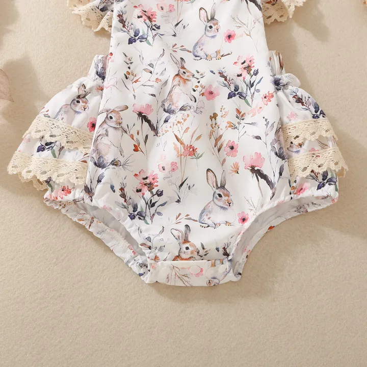Summer%20female%20infants%20hot-selling%20cute%20rabbit%20flower%20print%20triangular%20jersey%20skirt%20+%20bow%20headgear%20two-piece%20set%20-%20Image%206