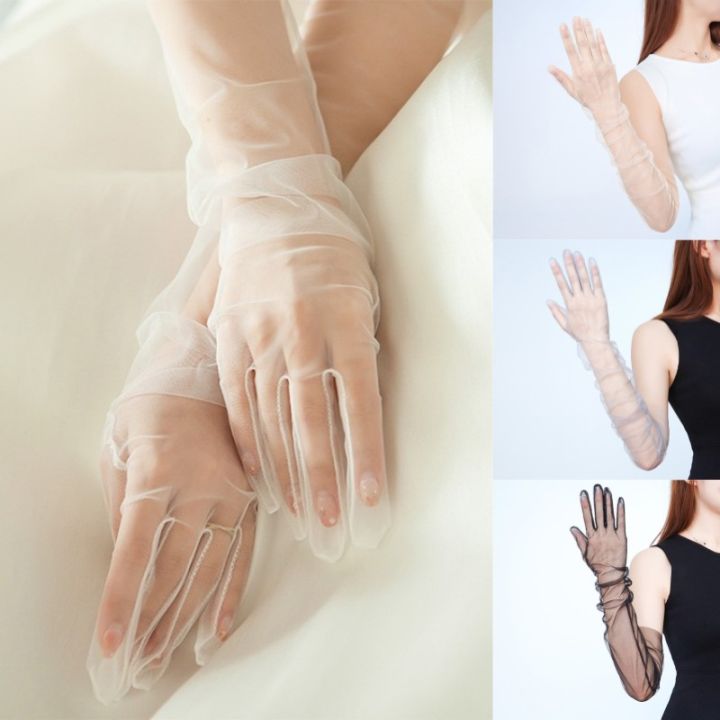 Women%20Transparent%20Thin%20Lace%20Elegant%20Tulle%20Long%20Gloves%20Mesh%20Gauze%20%20Wedding%20Party%20Summer%20Lace%20Ladies%20Prom%20Dress%20Gloves%20-%20Image%202