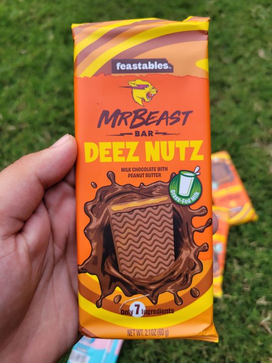 Mr beast feastables chocolate Deez Nutz