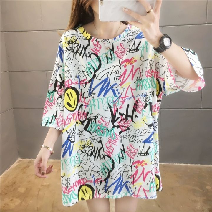 Oversized Ladies Graffiti Tshirt